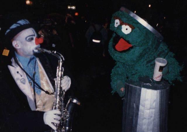 The Grouch enjoying a little Jazz - New York City Halloween Parade