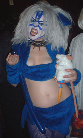 Amber ray 2 -  Dollhaus Gallery's "Terrible Toy Fair" party, Williamsburg, Brooklyn. March 1, 2003. www.dollhaus.com