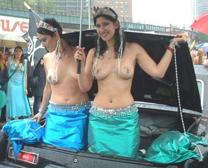 Mermaid in Trunk - 
Coney Island Mermaid Parade, 2003