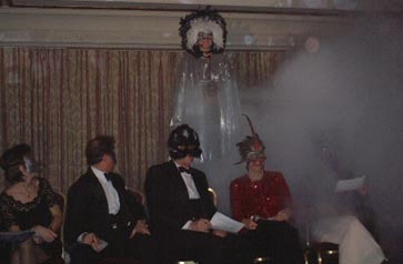Grand Vizier presiding over Judges - Chicago's annual Twelfth Night masqued ball