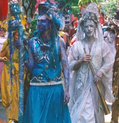 Blue & White Spirits - Earth Celebrations 11th annual Spring Procession to save NYC's community gardens.