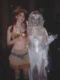 Ice-Queen-&-Pocohontus...Freaks Costume Ball, NYC 10-24-03 (jtg)