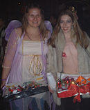 Pastie pushers - NYC Burning Man Decompression Party, 2002