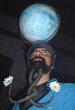 Raspa globe helmut - NYC Burning Man Decompression Party, 2002