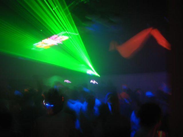 Lasers over the dancefloor