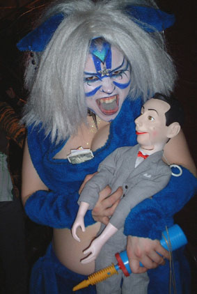 Amber ray 1 -  Dollhaus Gallery's "Terrible Toy Fair" party, Williamsburg, Brooklyn. March 1, 2003. www.dollhaus.com