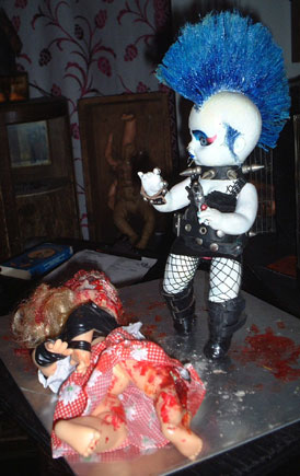 Toy art 21 -  Dollhaus Gallery's "Terrible Toy Fair" party, Williamsburg, Brooklyn. March 1, 2003. www.dollhaus.com