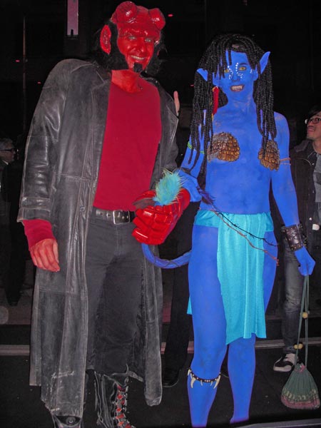 ... And the guests arrive--- Na'vi Neytiri and Hellboy