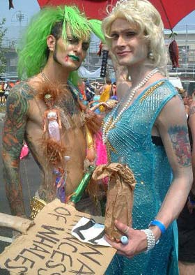 Princess of Whales and Barbie Buddy - Princess Diana and her latest beau at the 2001 Coney Island Mermaid Parade