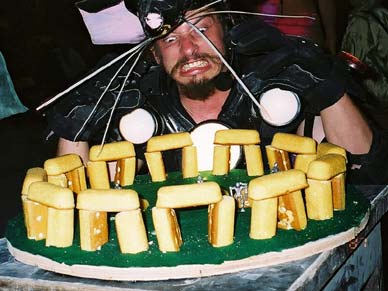 MaxRat Sniffs at Twinkie-Henge - Burning Man 2001.  To edit, email- editor@costumenetwork.com
