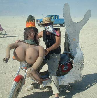 Mermaid Bike - Burning Man 2001. To edit, email editor@costumenetwork.com