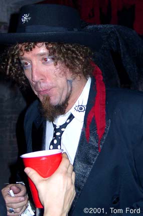 1 More Drink - Artist Kennyray at NYC Burning Man Decompression Party, 11-17-01.