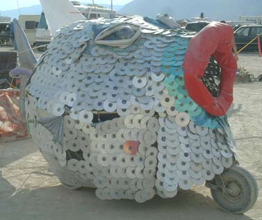 Disc Fish bike - Burning Man, 2002.