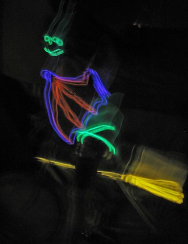 Glowing broomstick