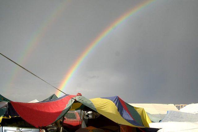 The Double Rainbow after a big duststorm...