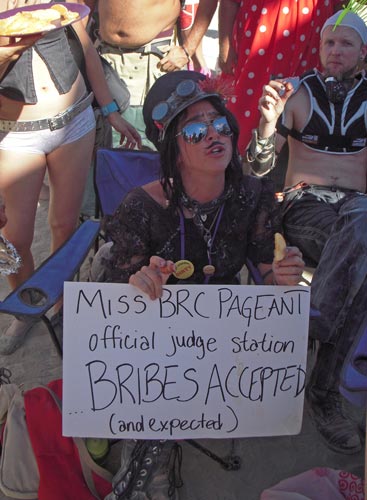 THe Miss Black Rock City judges were all about the bribes!