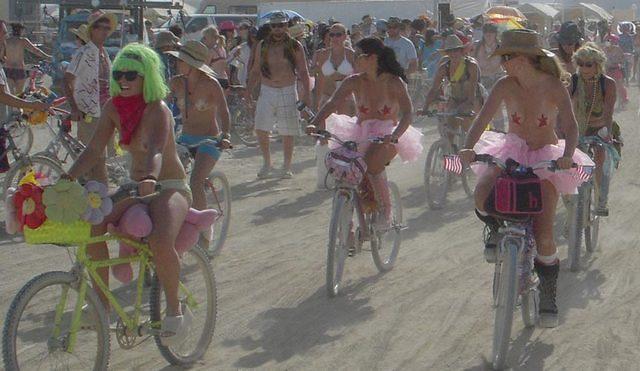 The annual Critical Tits Bike Parade was on!