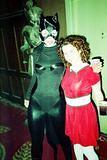 Cat Lady & Friend in Red - NYC Halloween Party, Harlem, NY 10/28/00