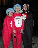 Dr. Seuss & The Things - Dr. Seuss out walkin around with the Thing 1 and Thing 2.  They got love.