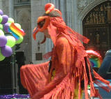 Bird of ill omen - side - with a beak shaped goatee... NYC Gay Pride Parade, '02