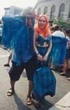 Eva Mermaid & hungry whale - 2001 Coney Island Mermaid Parade