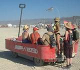 Art Car- Radio Playa - Burning Man 2001.  To edit record e-mail Editor@CostumeNetwork.com.