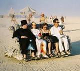 Couch - Art Car - This is the way to travel the playa! Burning Man 2001.  To edit record e-mail Editor@CostumeNetwork.com.