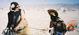 Tequila Girl spanks Tim the Enchanter - me too, Burning Man 2001.