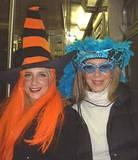 Subway Fashion - On the way to the NYC Burning Man Decompression Party, 11-17-01.