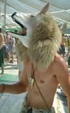 Coyote 1 - Really cool, self-made mask.  Burning Man, 2002.