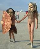 Father Time & gets lucky - Burning Man, 2002.