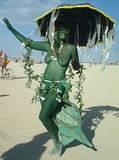 Green Mermaid - Burning Man, 2002.