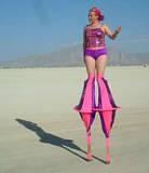 Hooped Stilts - Burning Man, 2002.